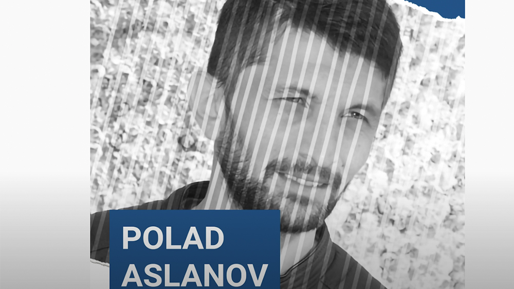 Den fängslade journalisten Polad Aslanov.