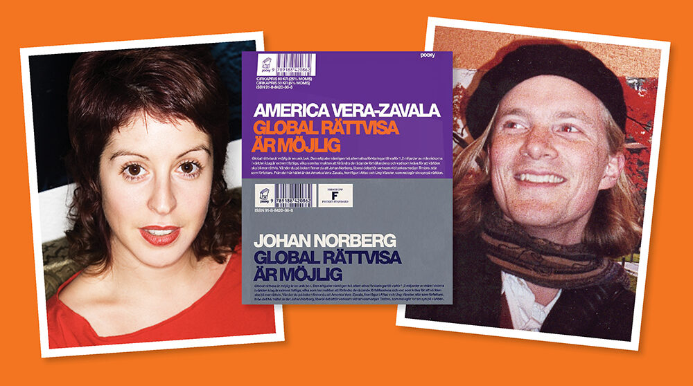 Porträtt på America Vera-Zavala och Johan Nordberg för 20 år sedan då de gav ut boken Global rättvisa är möjlig