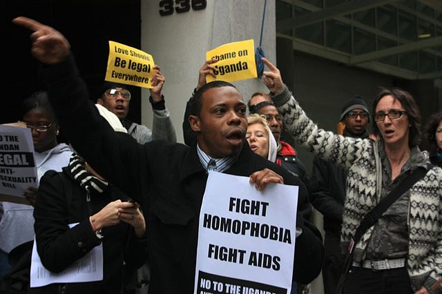 LGBTQ+ activists protest in Uganda