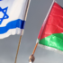 Den israeliska och den palestinska flaggan vajar sida vid sida. Foto: Shutterstock