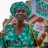 En kvinna protesterar mot morden på kristna i Lagos. Foto: Shutterstock
